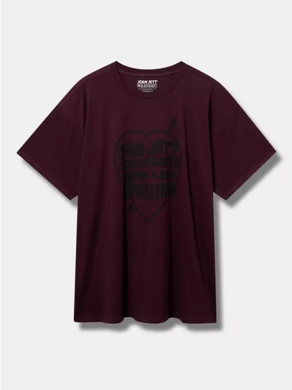 Women Joan Jett Burgundy Graphic Tee